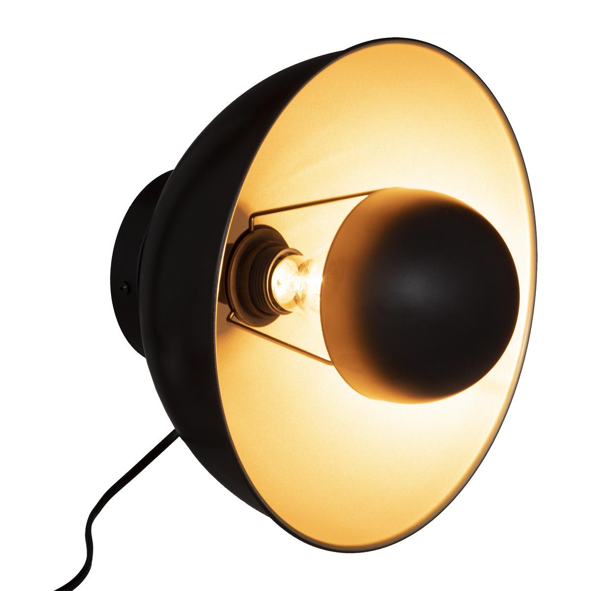 APPLIQUE METAL LAHTI NOIR DORE D.29CM