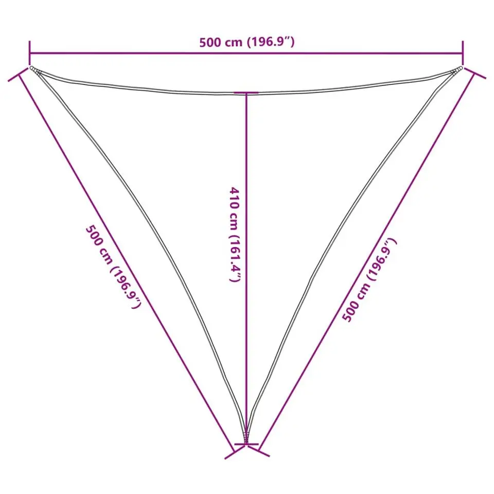 vidaXL - Zonnezeil - Crème - 5 x 5 x 5 m