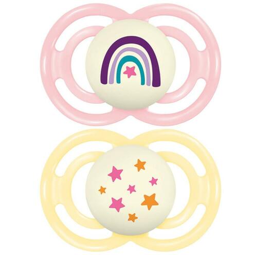 Lot de 2 sucettes Perfect dès 18 mois Astronight - Coloris aléatoire - MAM