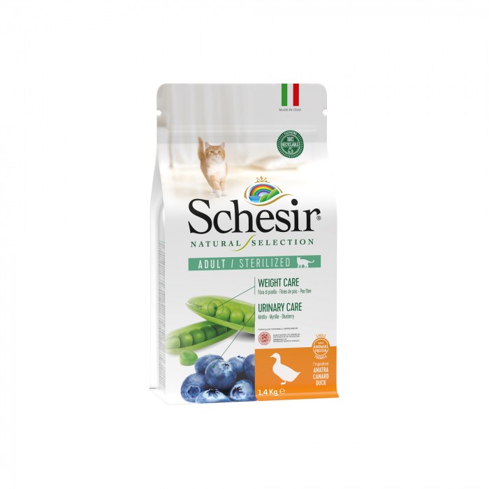 Schesir Croquettes Natural Selection Adult Sterilized - Thon ou Canard