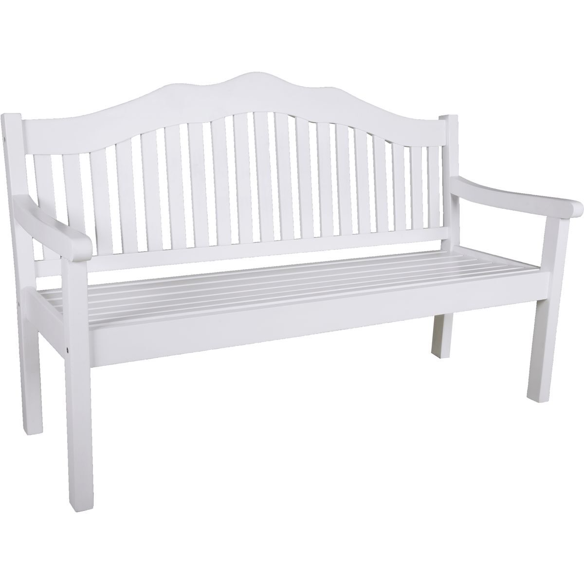 3-Sitzer-Bank AUSTIN - white washed - Eukalyptus massiv