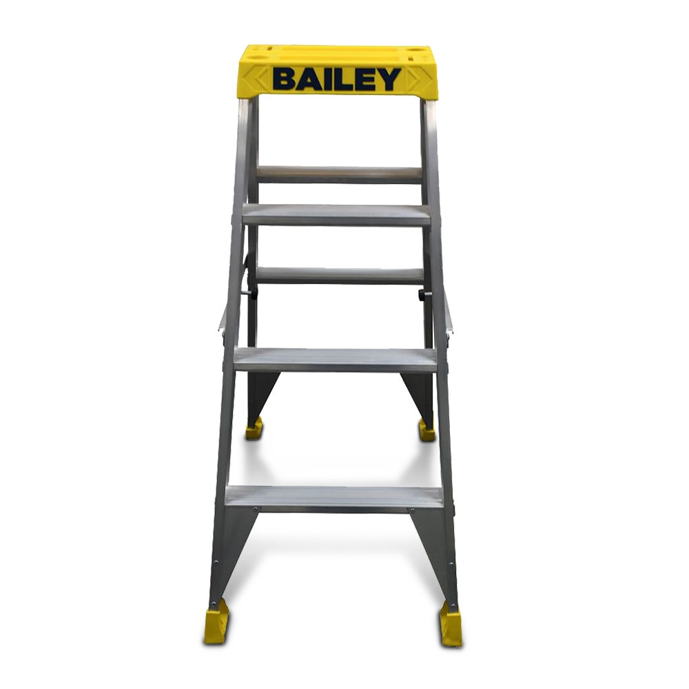 Escada de alumínio dupla face BAILEY 1,2 m 150 kg Step 4 Pro FS13967