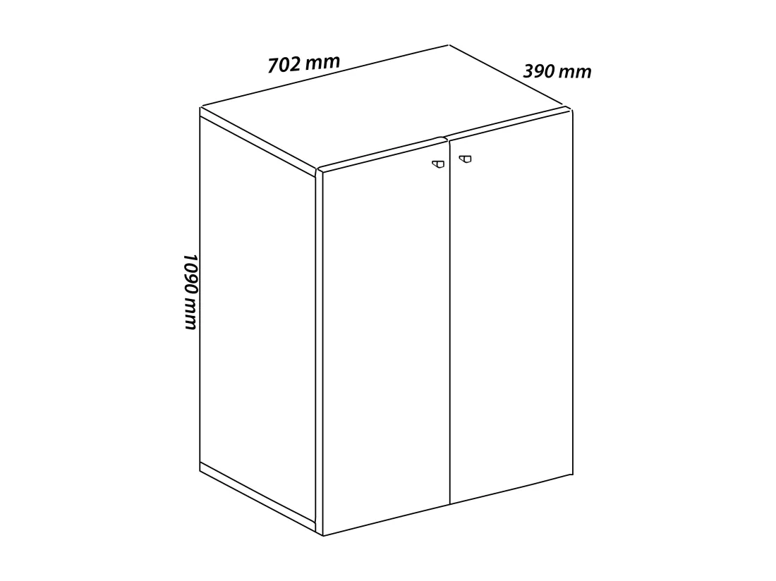 Armoire de bureau Armoire à dossiers Lona triple