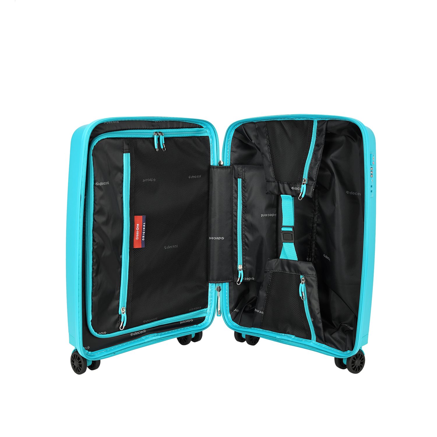 Decent Cross-One Cabin Trolley 55/35 light blue