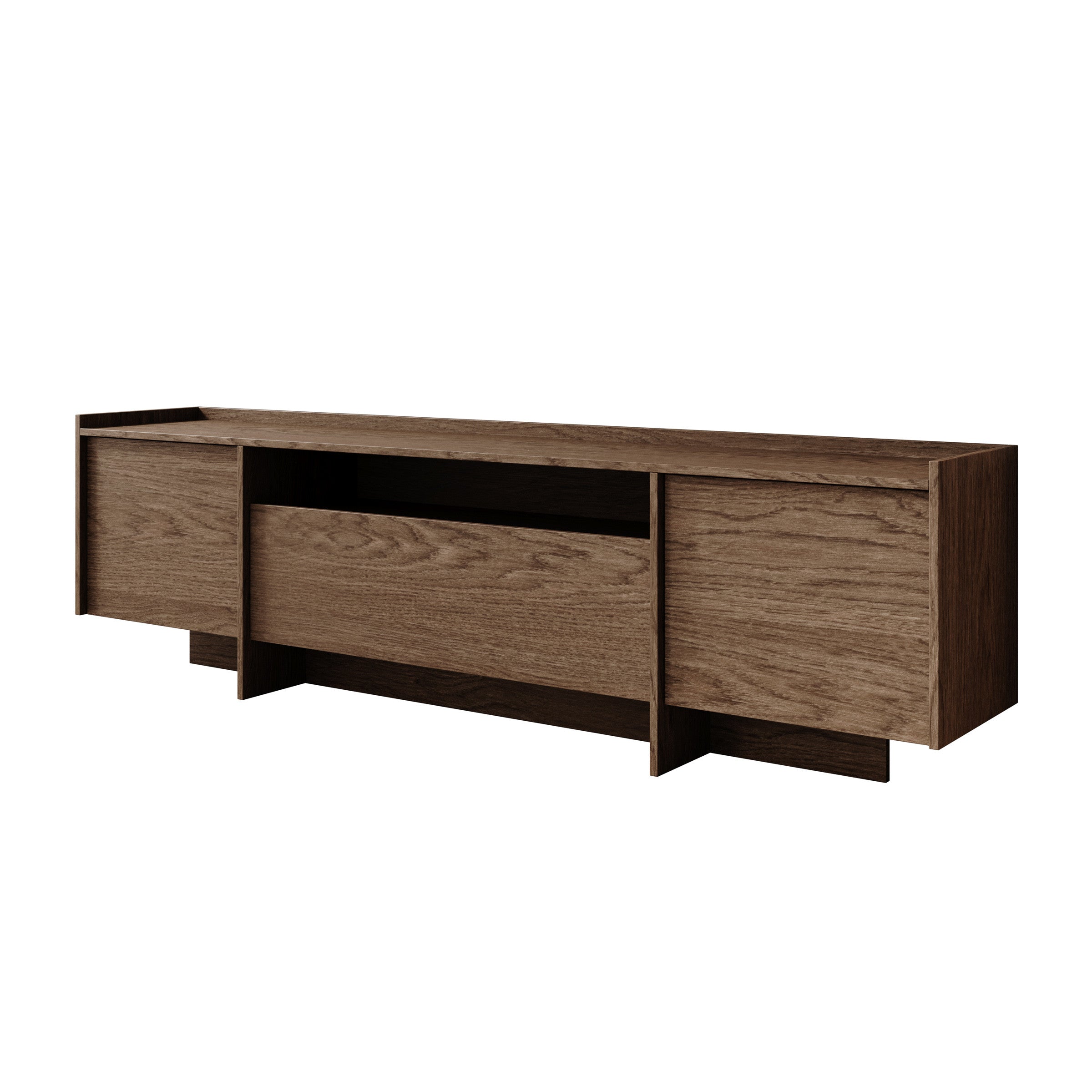 Meubella - TV-Meubel Jaxon - Donker eiken - 197 cm