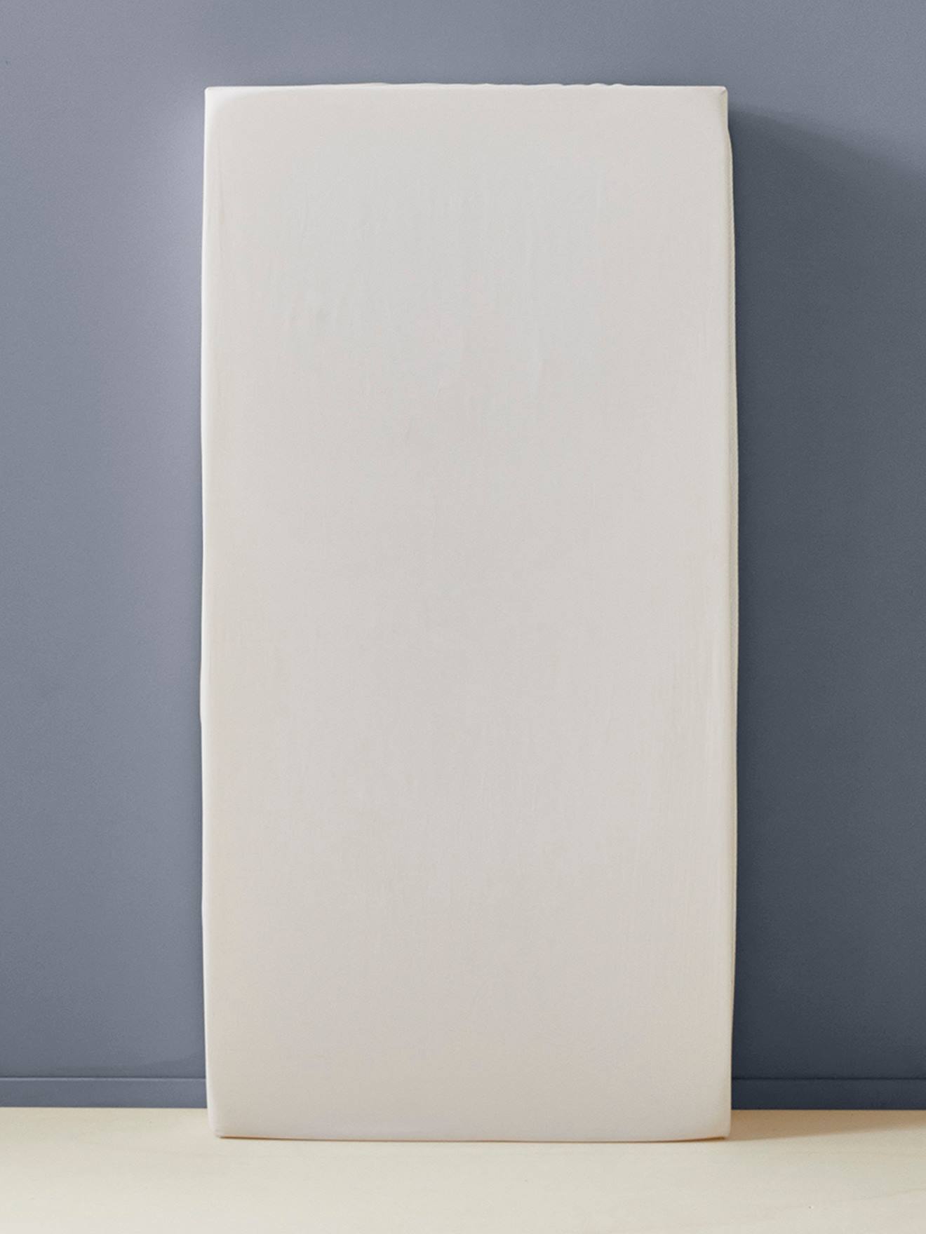 Colchão para bebê 60 x 120 cm, branco claro, liso
