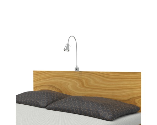 LED-bedlamp 400 lm 3000 K met flexibele arm H 40 cm mat/nikkel