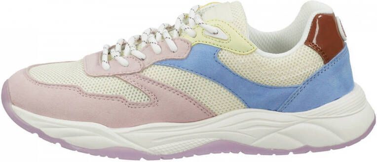 Scotch & Soda Celest 2.0 suède sneakers lichtroze multi