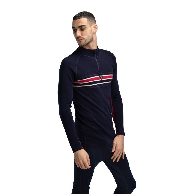 Aksla Baselayer Half zip - Pull en laine mérinos homme
