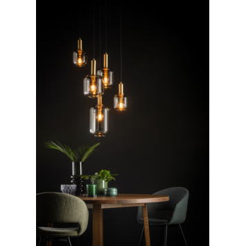 Lucide hanglamp Joanet 5x40W fumé