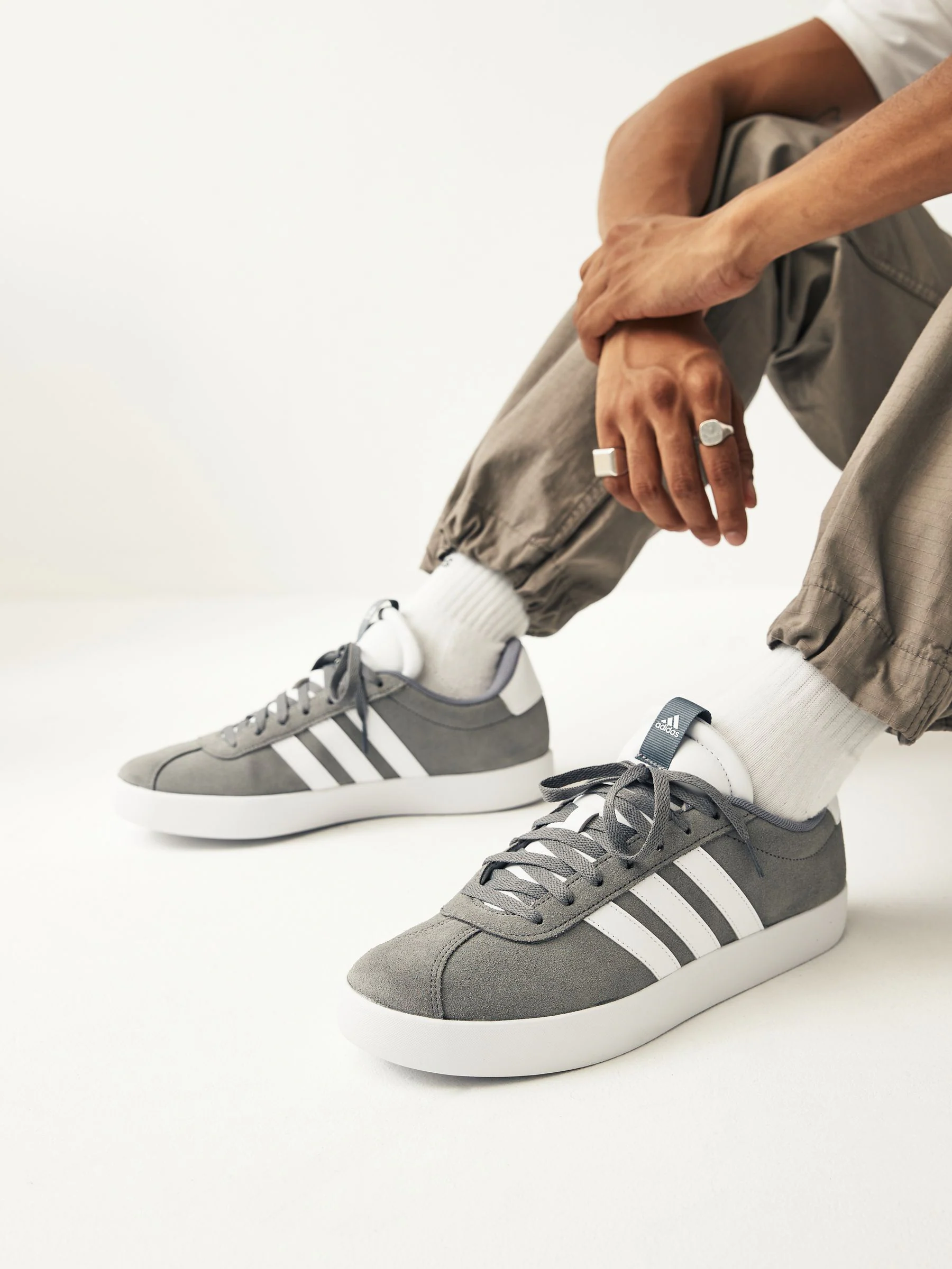 Grijs/wit - adidas VL Court sneakers