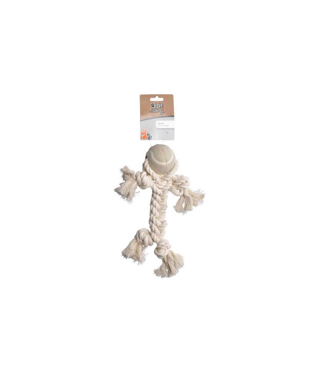 Paris Prix - Jouet Bonhomme Pour Chien slow Life 25cm écru