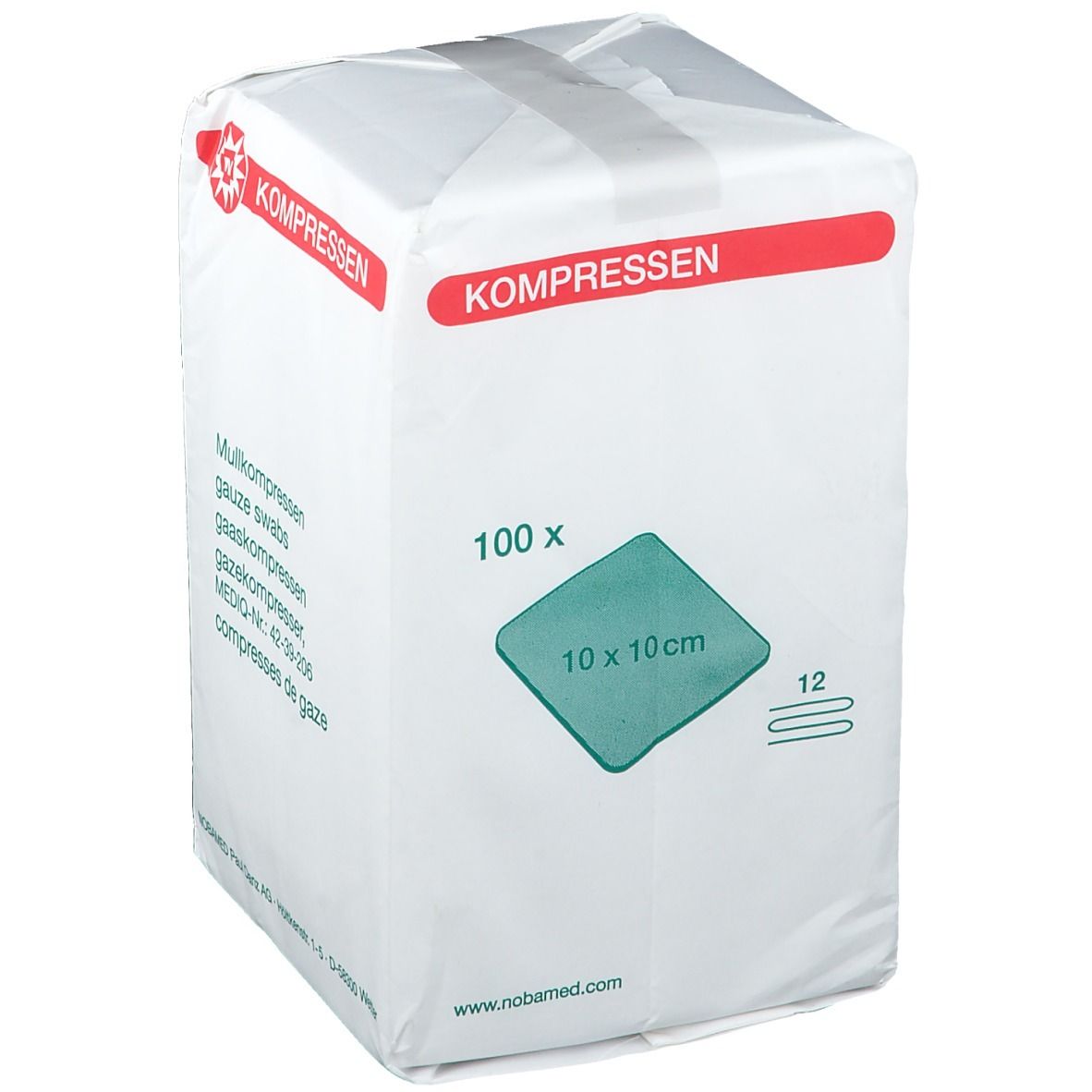 Mullkompressen unsteril 12-fach 10 x 10 cm