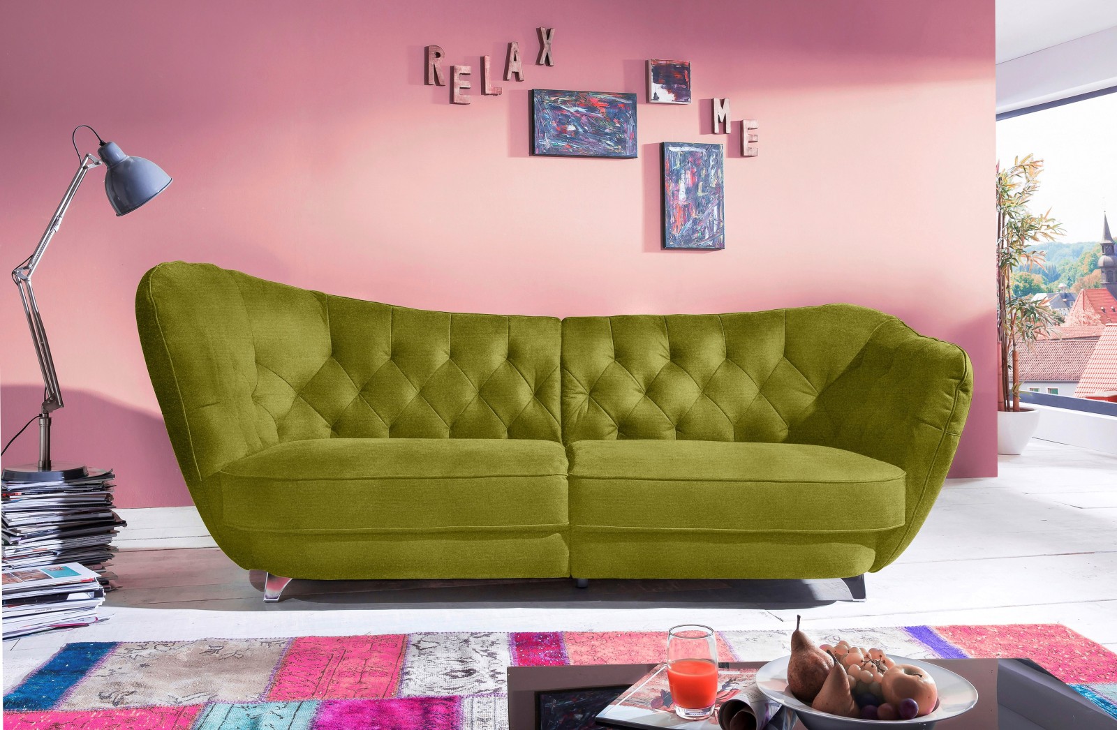 Big-Sofa - green - Retro - links