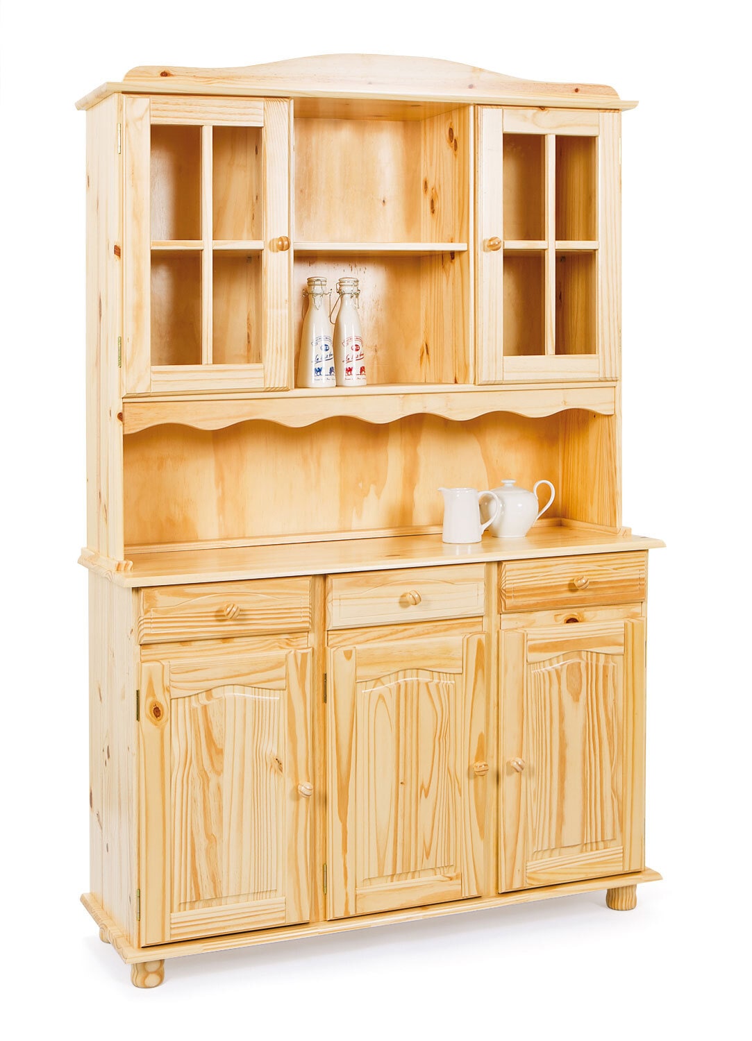 Buffet LUIS 130x198x43 cm Massivholz Kiefer Natur