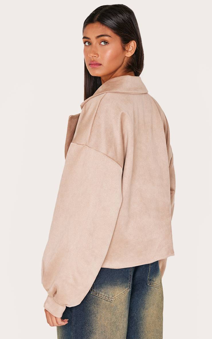Gris Pierre Trench-coat En Synthétique À Manches Ballon