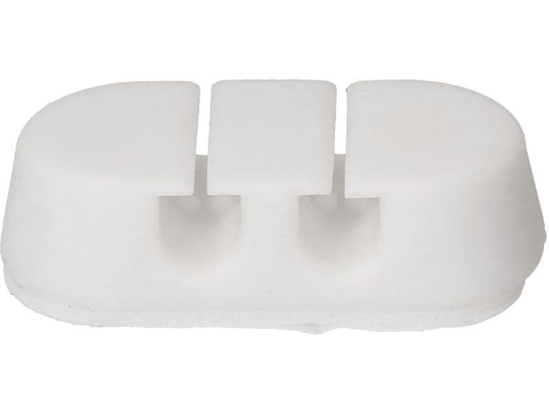 Max Hauri Kabelhalter Double Stop Set 6 x Weiss, 1 Stück Selbstklebende Lösung für ordentliche Kabelführung