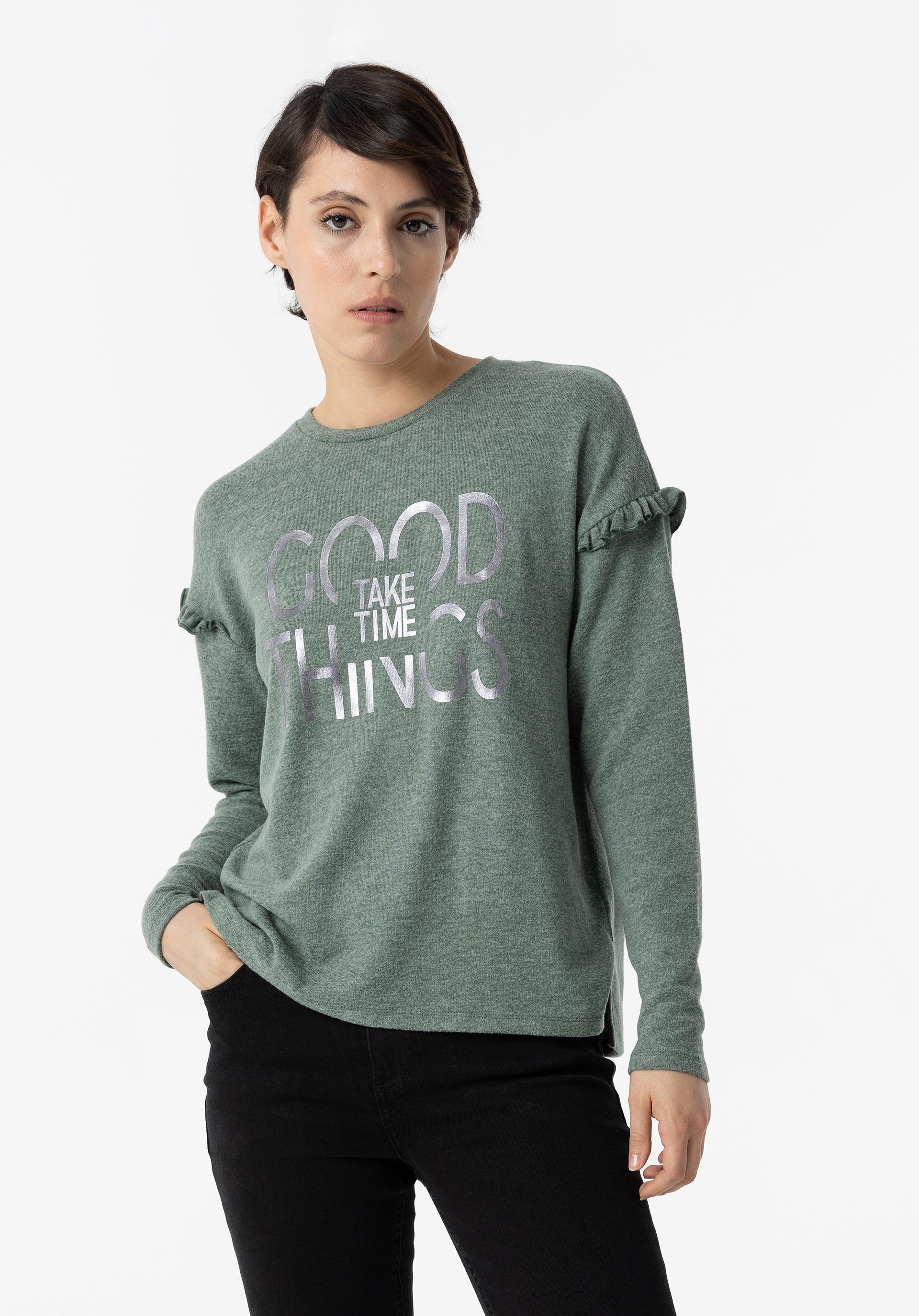T-shirt Toque Suave com Mensagem