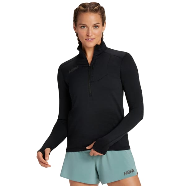 T-shirt trail HOKA ONE ONE W 1/2 ZIP BLACK