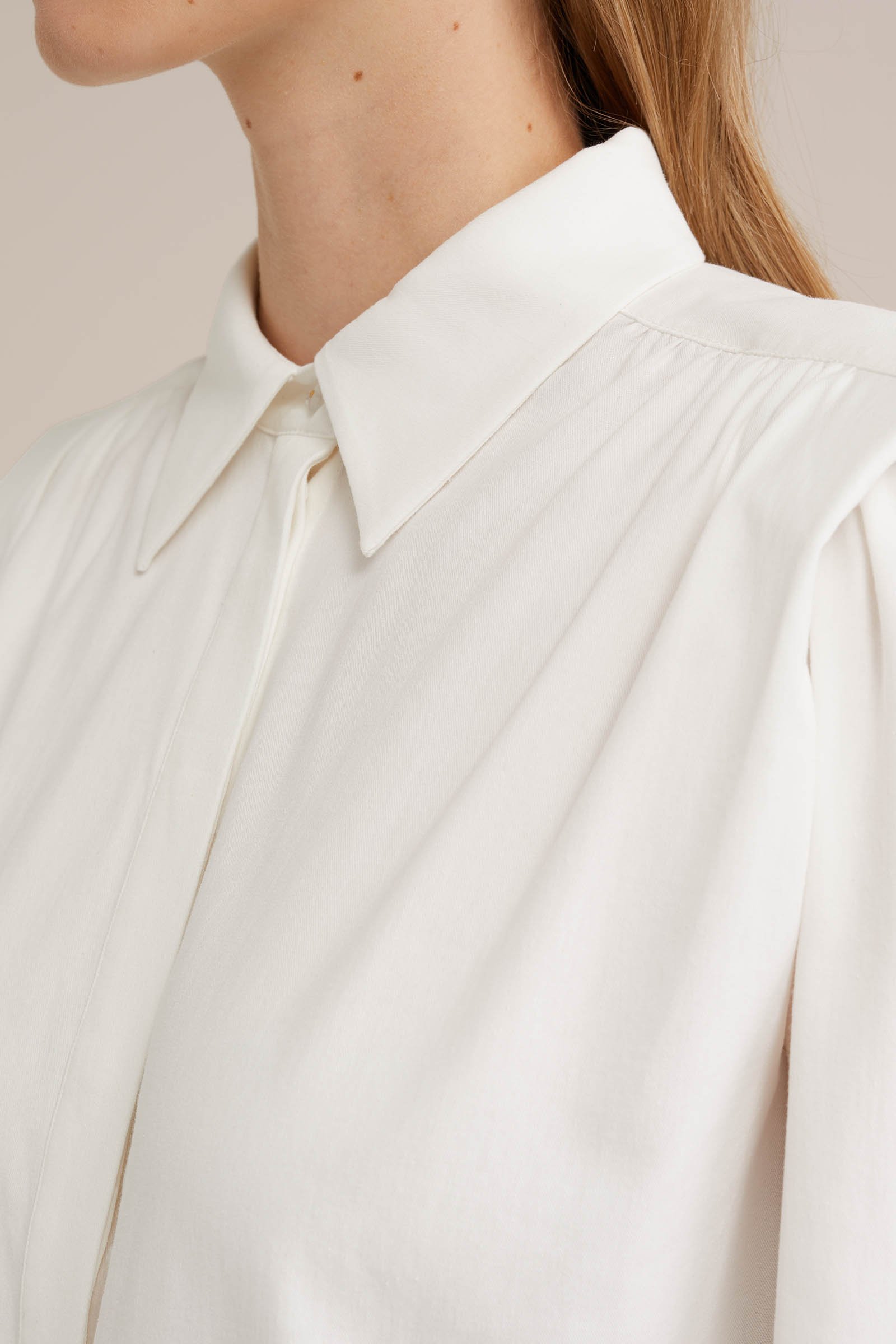 blouse met schouderdetail WE Fashion Wit