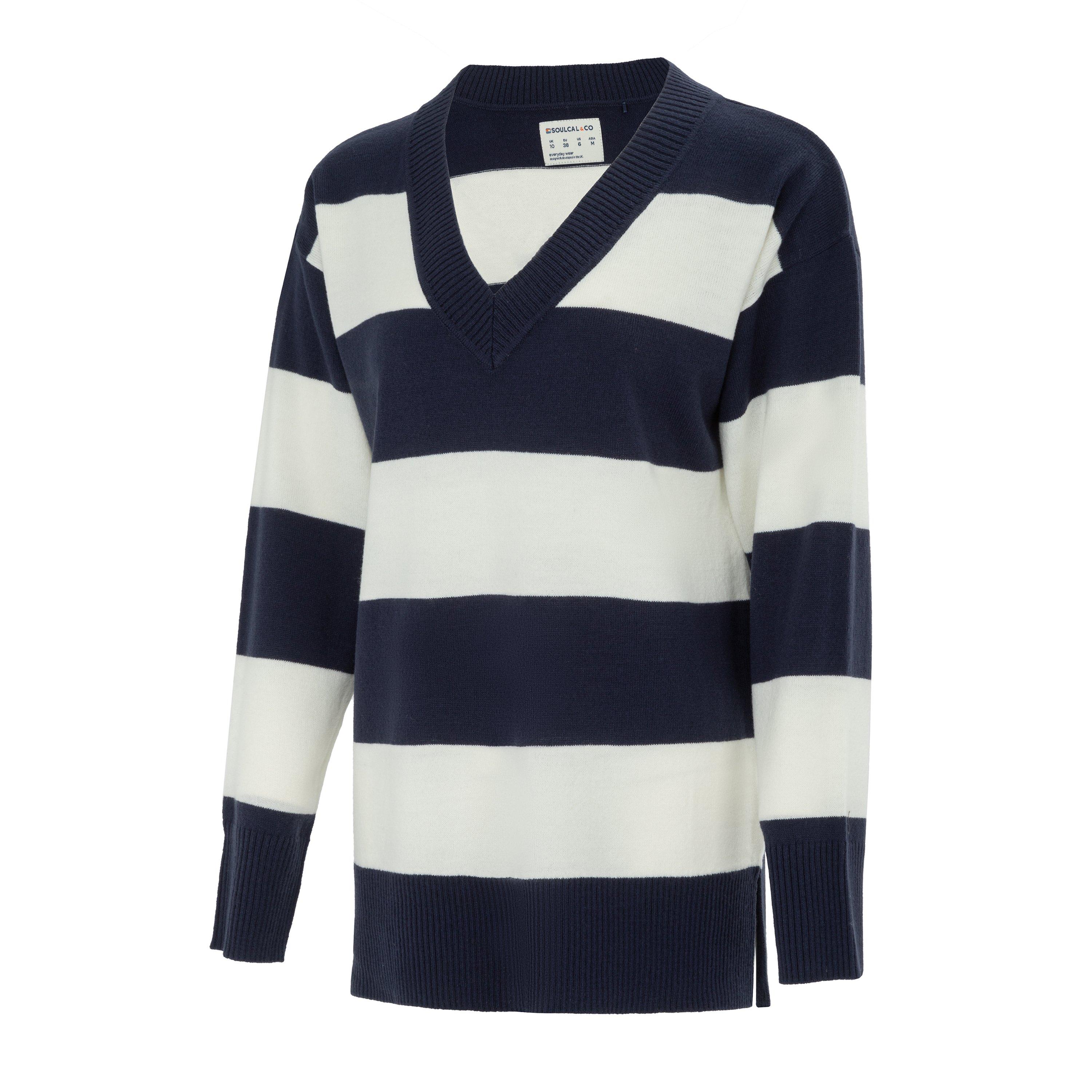 SoulCal Soul Cal Women Long Sleeve Stripe Jumper