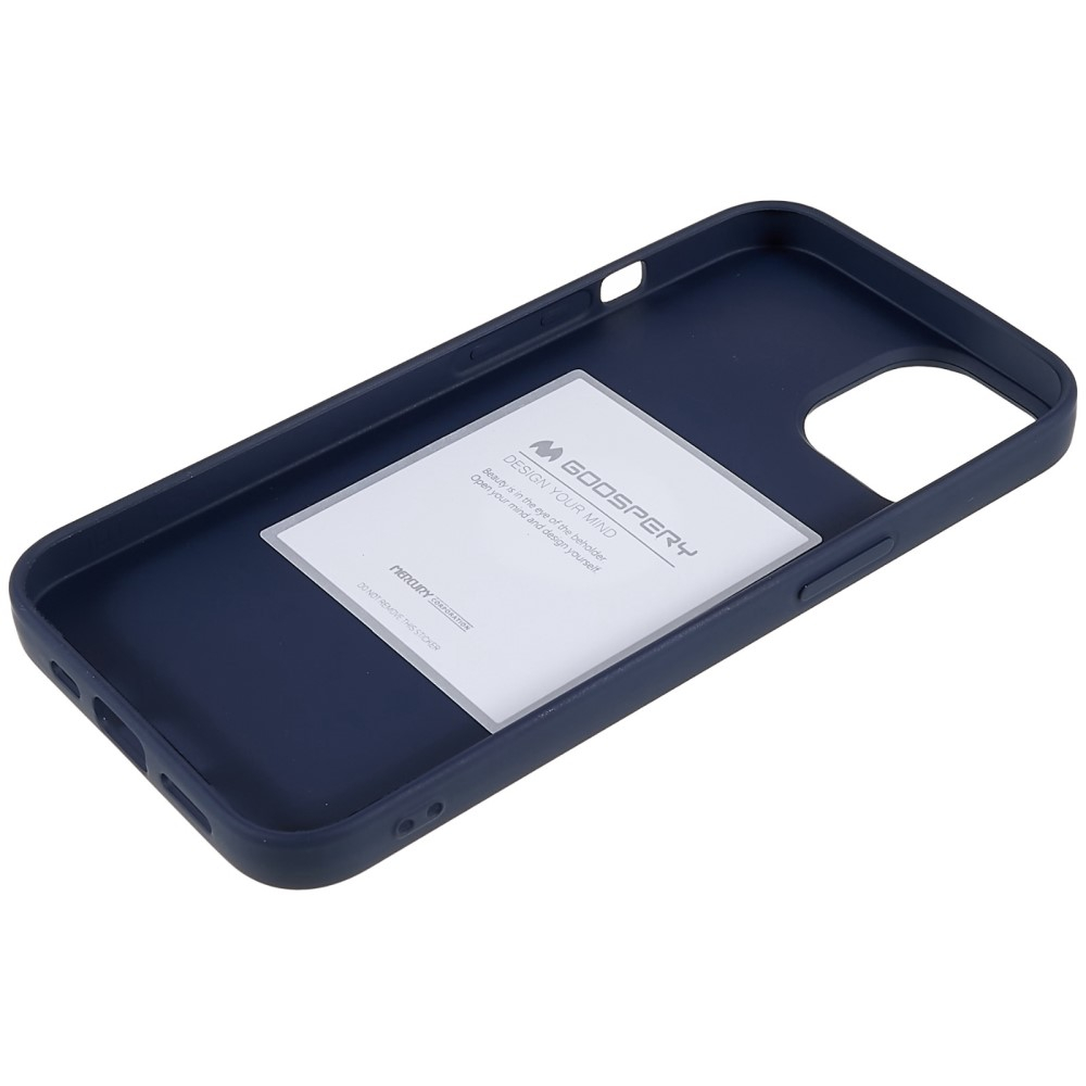 Mercury Goospery - iPhone 14 Gummi Case Hülle - Dunkelblau (Matt)