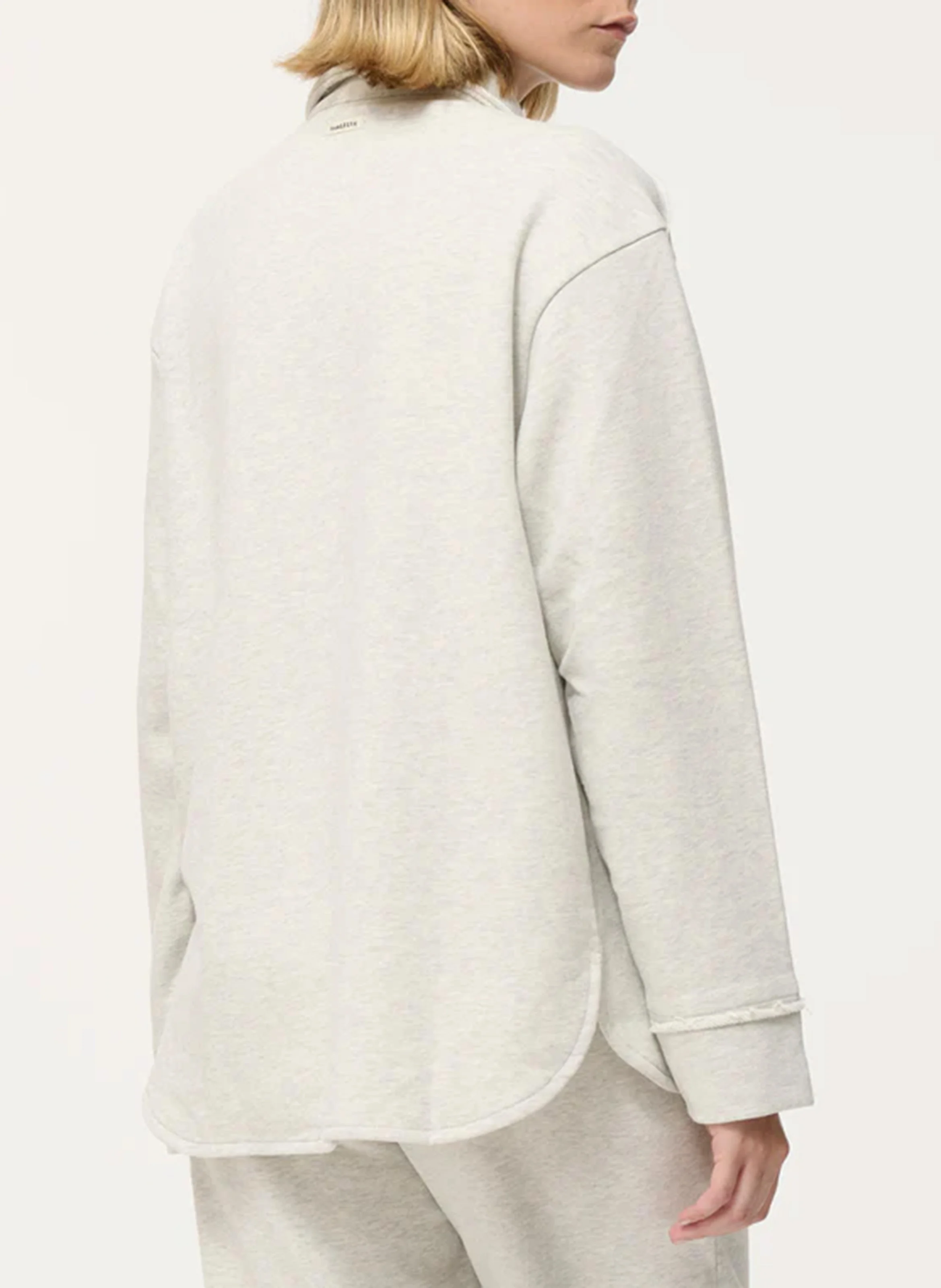 Surchemise col classique en coton mélangé | Blanc