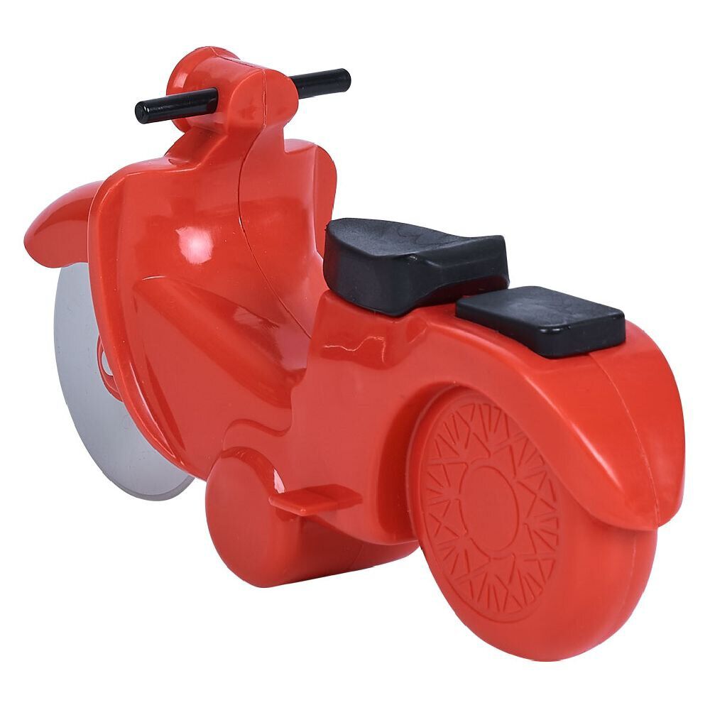 Roulette à pizza forme scooter rouge ou bleu