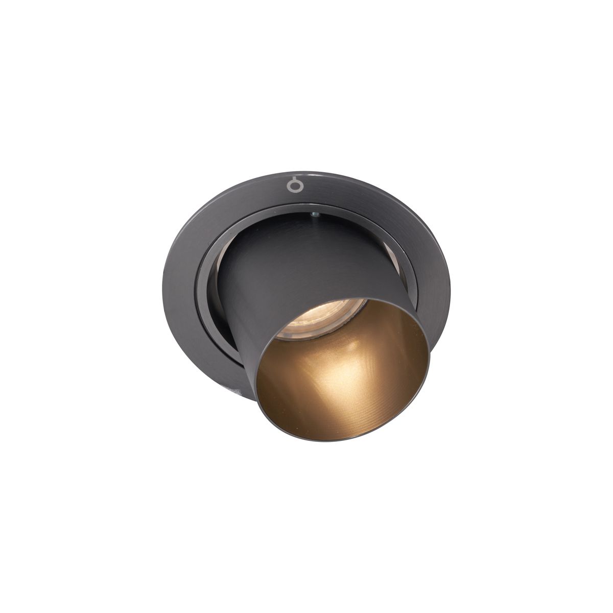 Set van 6 moderne inbouwspots gunmetal GU10 50mm rond kantelbaar - Installa