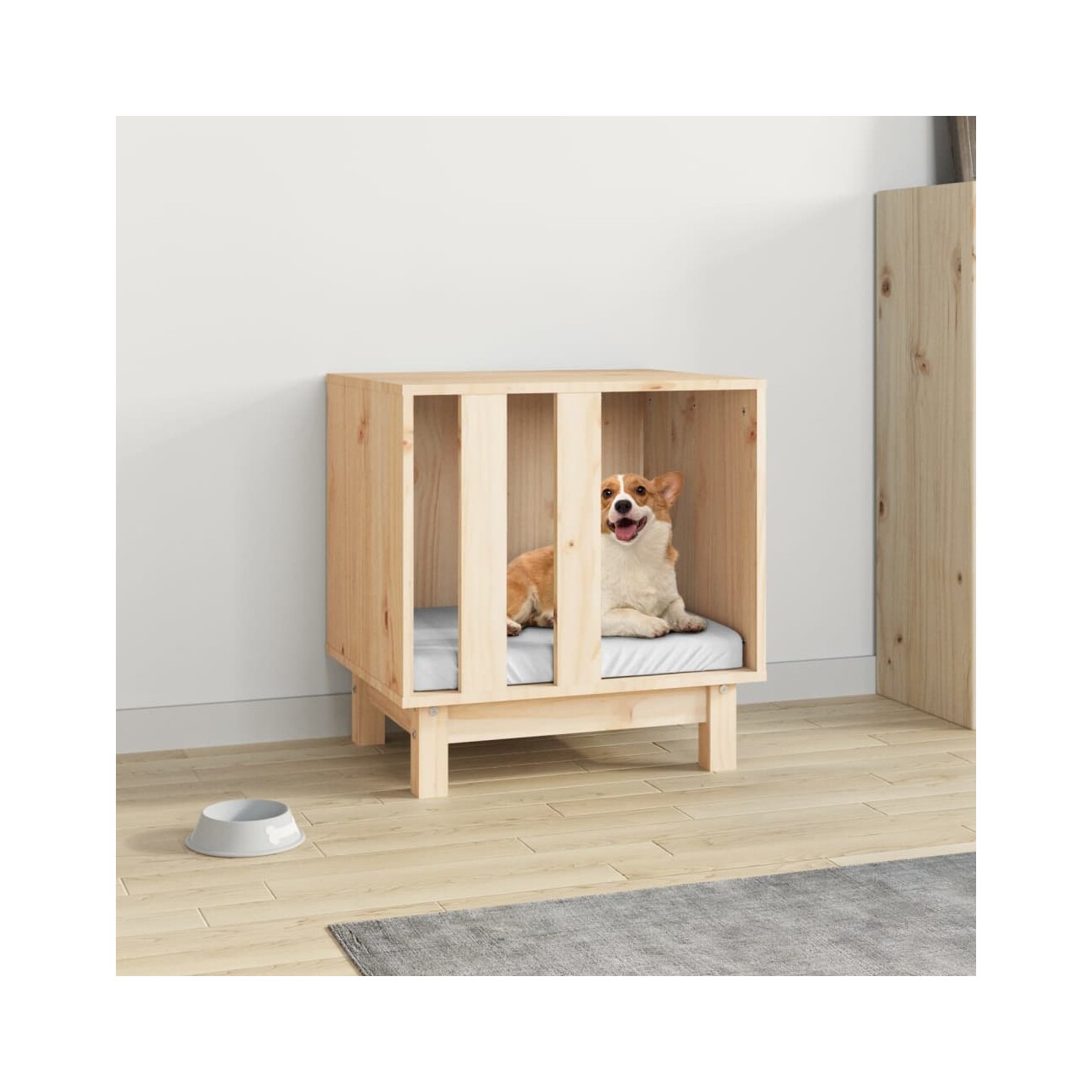 VidaXL Design Hundehütte aus Kiefernholz 50 cm, 40 cm, 52 cm