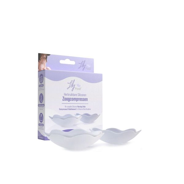 LilyPadz Herbruikbare Siliconen Zoogcompressen 2-Pack
