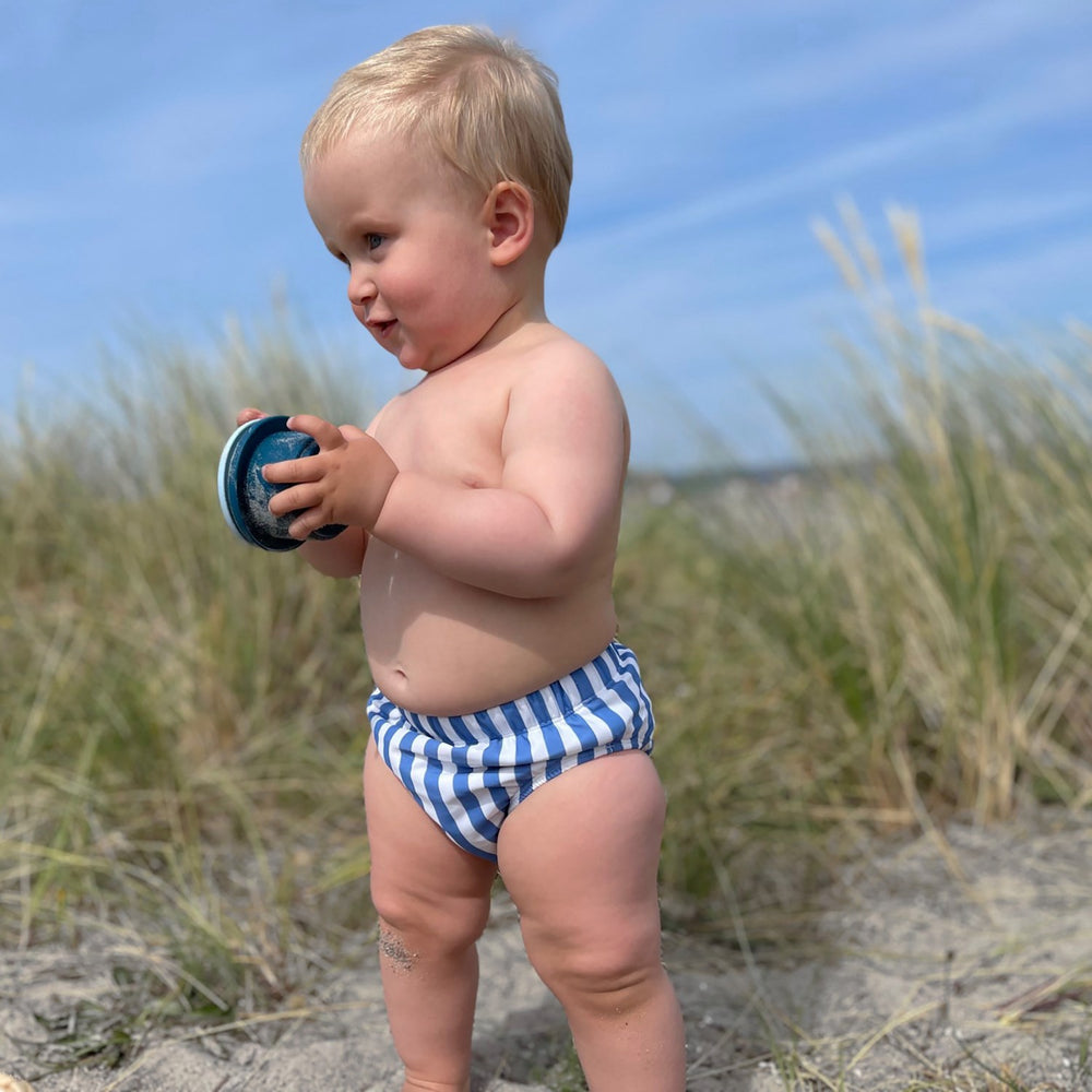 Køb Petit Crabe Vertical Stripes Leo Blebadebukser
