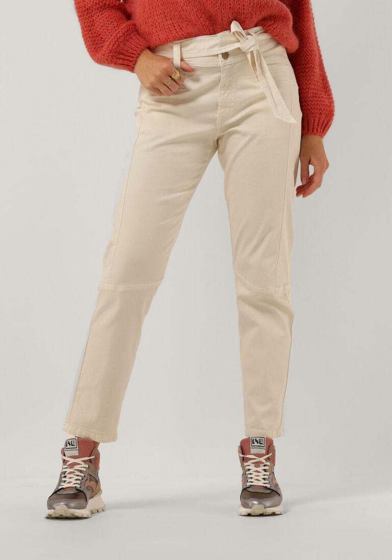 SUMMUM witte summum slim fit jeans tapered pants peachy stretch twill mix
