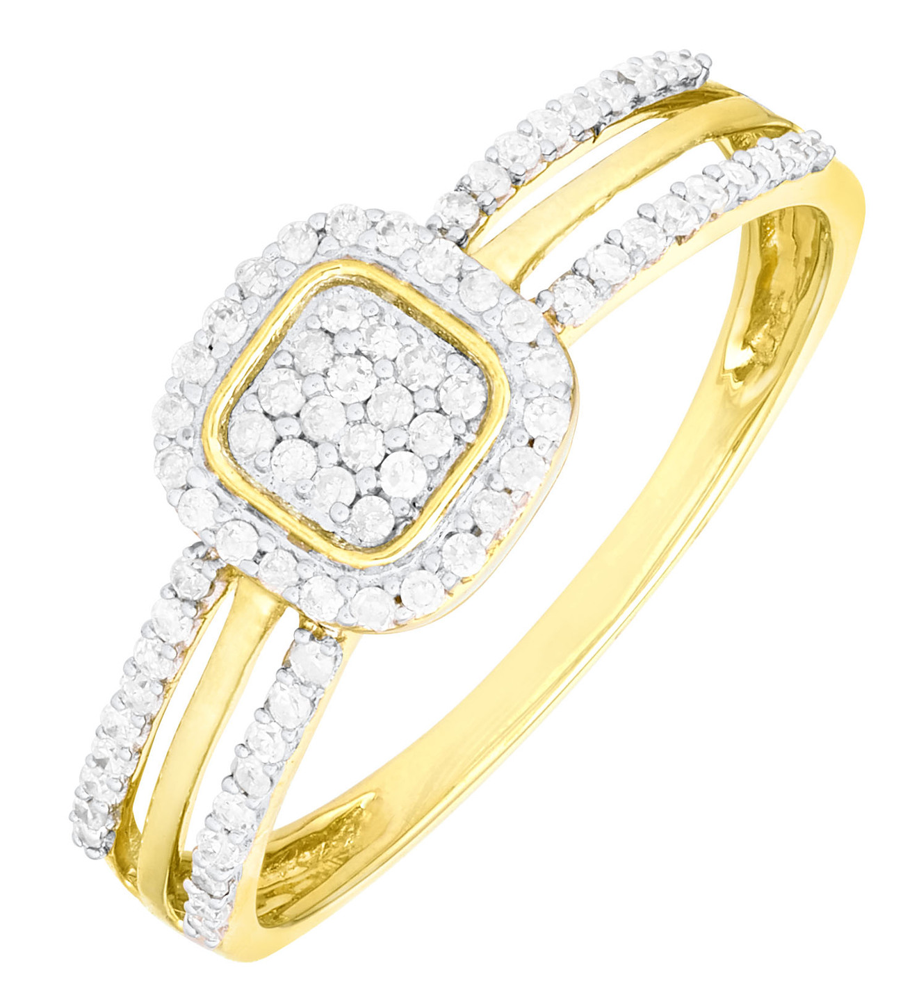 Edler Damenring mit 74 Diamanten