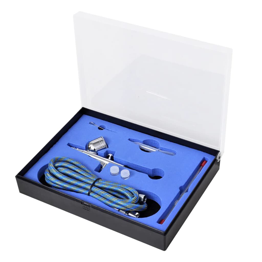 Airbrush/spuitpistool + nozzles 0,2 / 0,3 / 0,5 mm