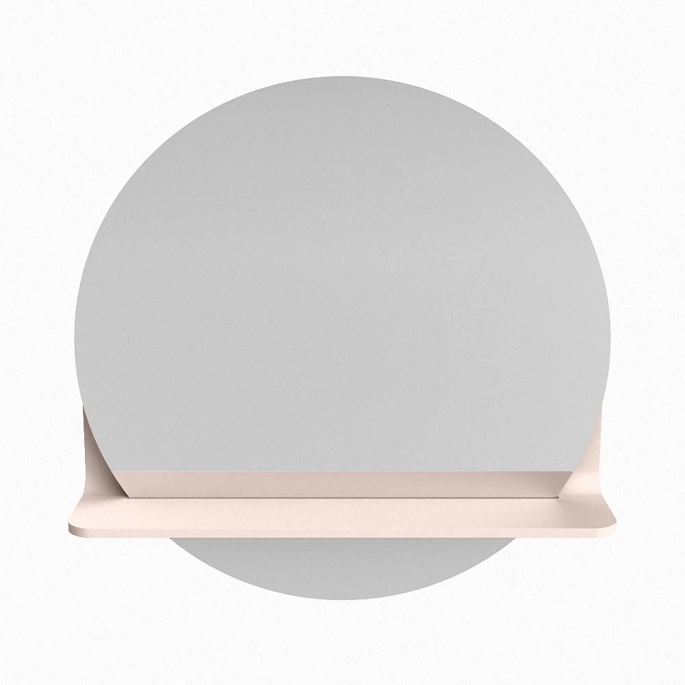 Mondiaz Spot spiegel rond Ø50cm met planchet rosee