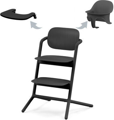 Cybex Lemo 3-in-1 Matstol Inkl. Babysett og Brett, Stunning Black
