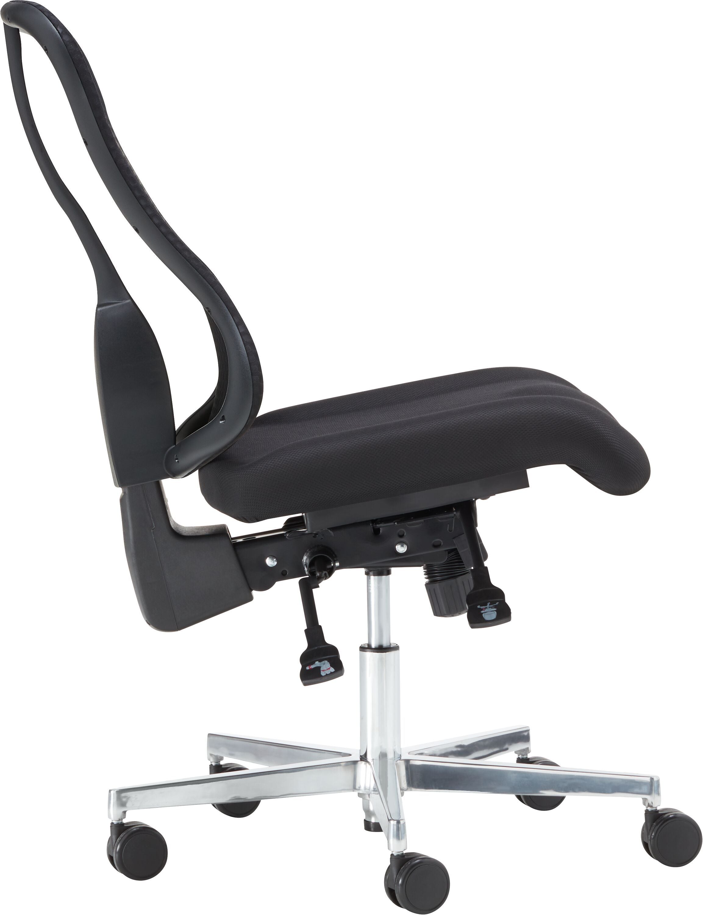 CLEVER Bürostuhl - Schwarz / B: 68.0 cm x T: 68.0 cm x H: 98.0 cm