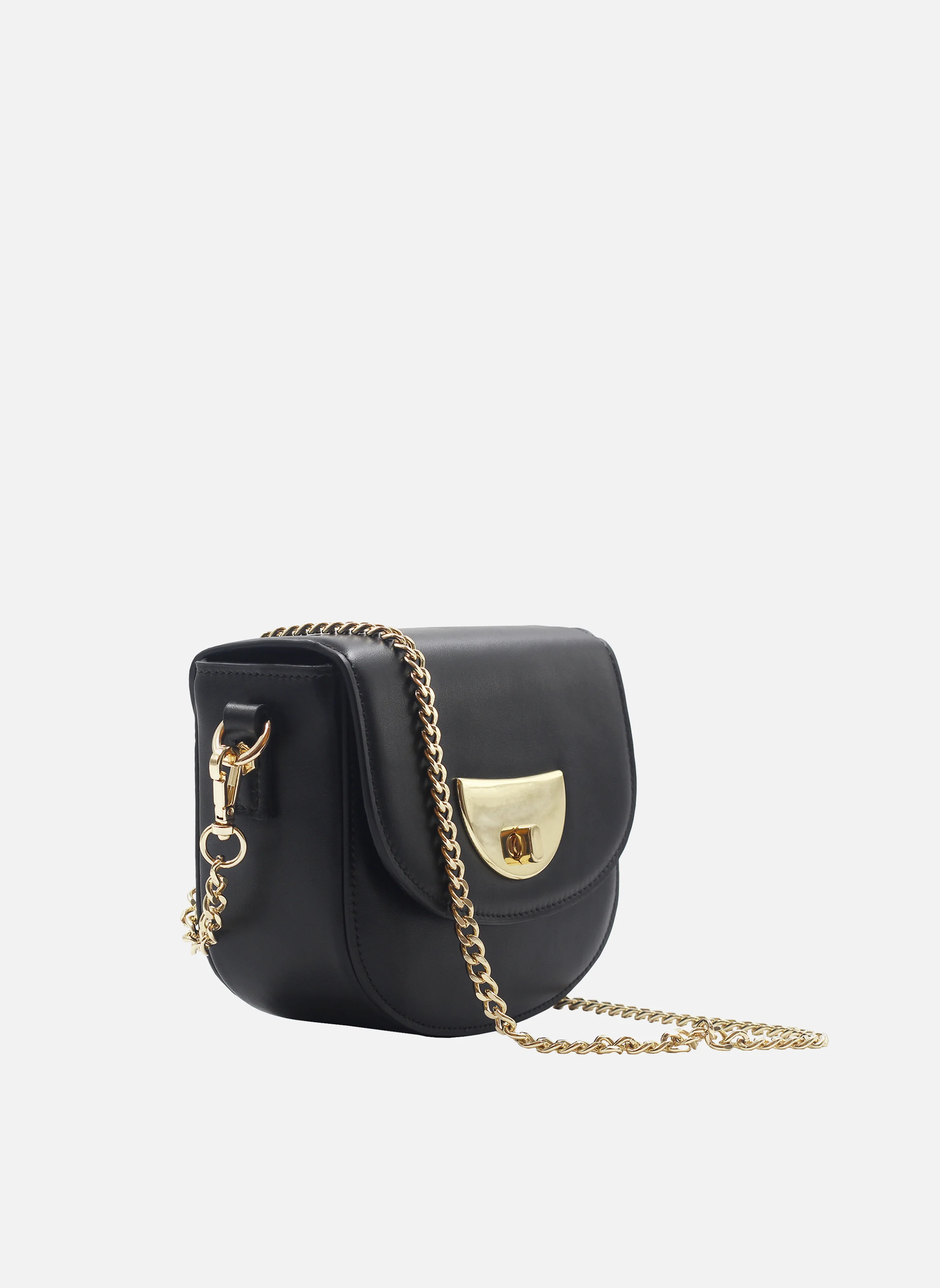 Mini sac cuir lisse | Noir