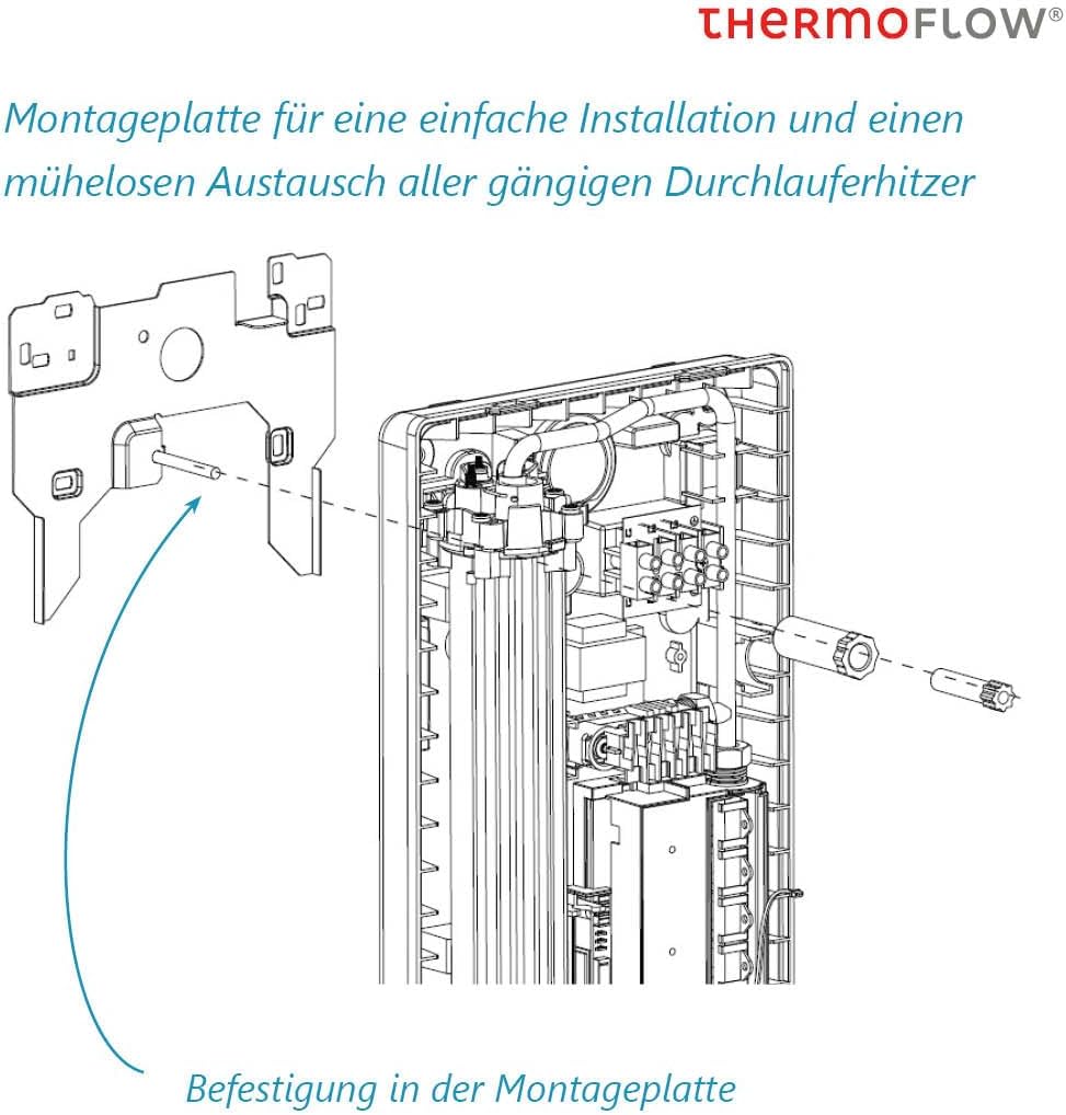 Thermoflow Elex 24 kW Durchlauferhitzer 400 V druckfest | Warmwasserbereiter bis 55 °C | G 1/2