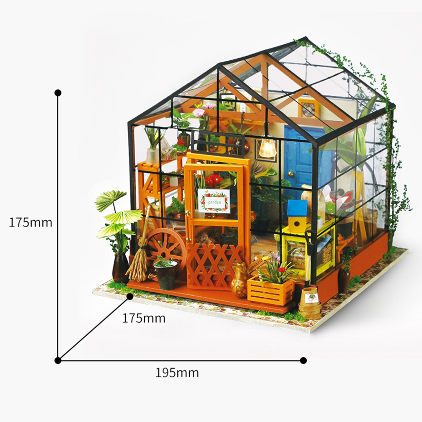 (231-tlg. Set) Rolife Modell Bausatz DIY Miniatur Haus mit Licht Home Deko für Erwachsene (DG104) - Cathy's Flower House