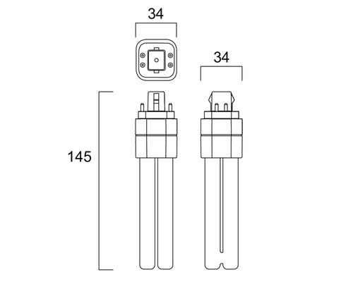 LED-lamp T38 G24q2/7W(18W) 770 lm 4000 K neutraal wit 840