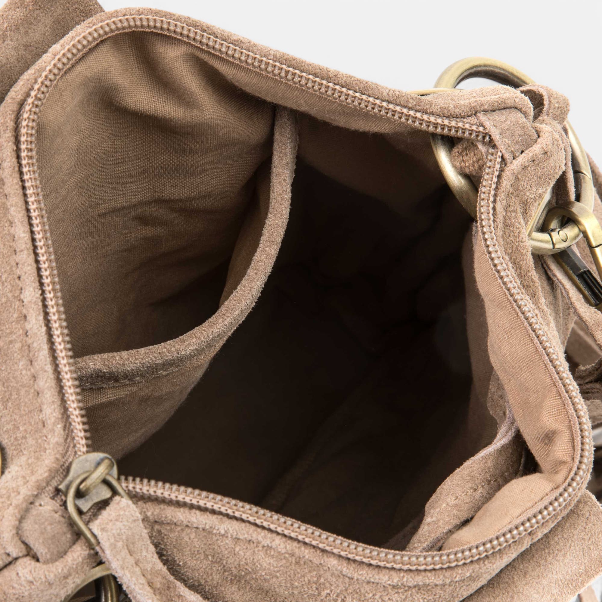 Sac bandoulière en cuir beige