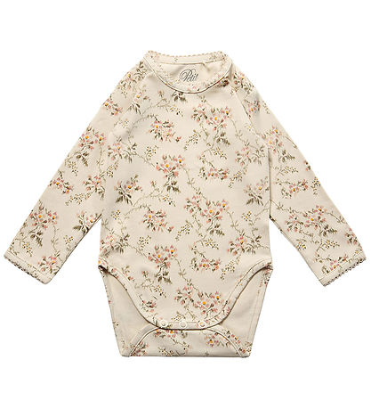 Petit by Sofie Schnoor Body L/æ - Sand m. Blumen