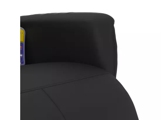 Fauteuil inclinable massant repose-pieds noir similicuir