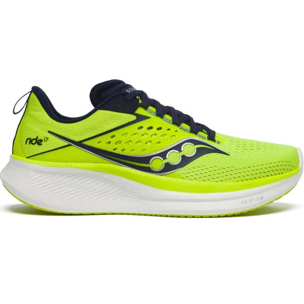 Chaussure running SAUCONY RIDE 17 CITRON/NAVY