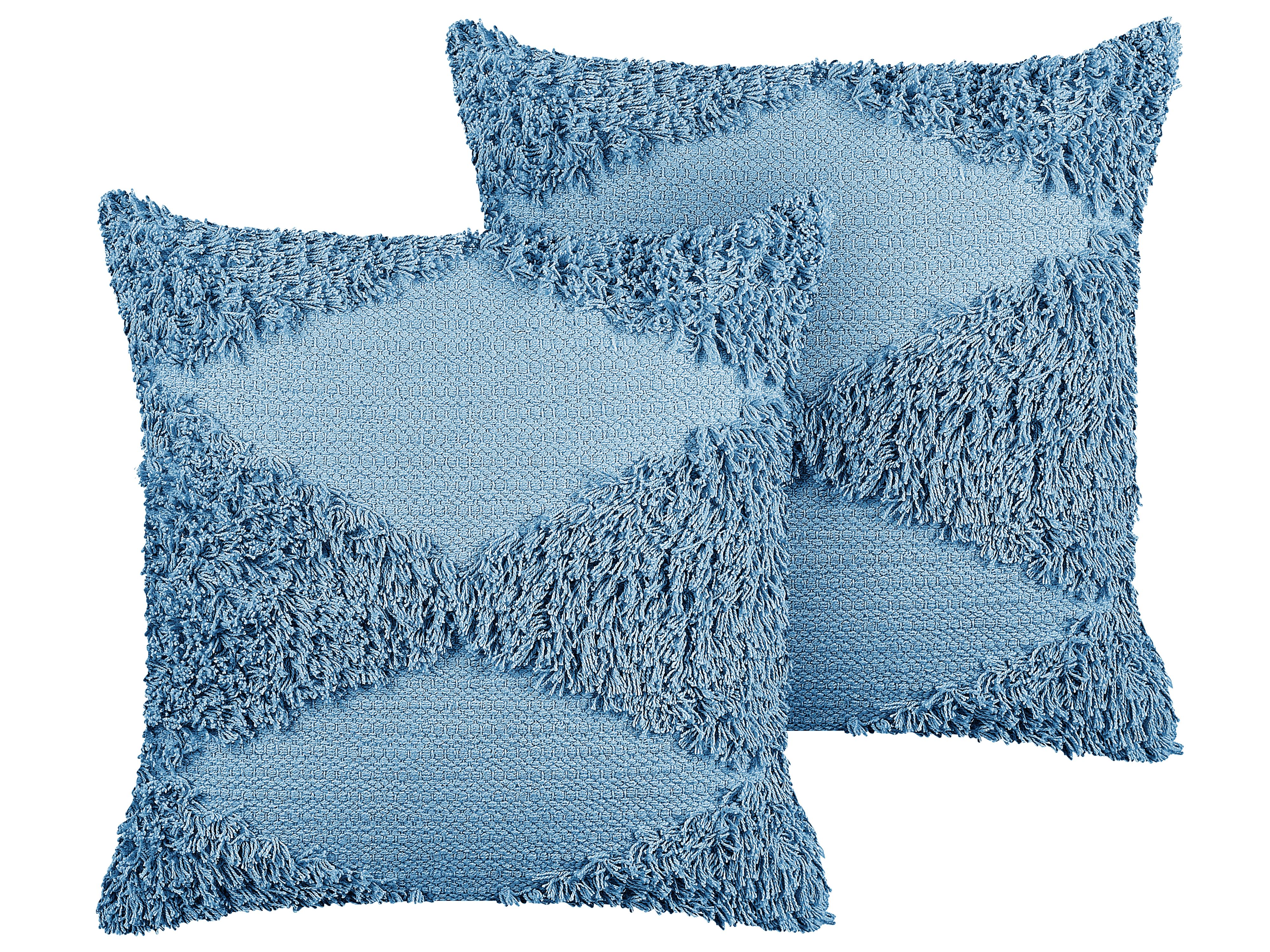 Set van 2 sierkussens RHOEO Katoen 45 x 45 cm Blauw