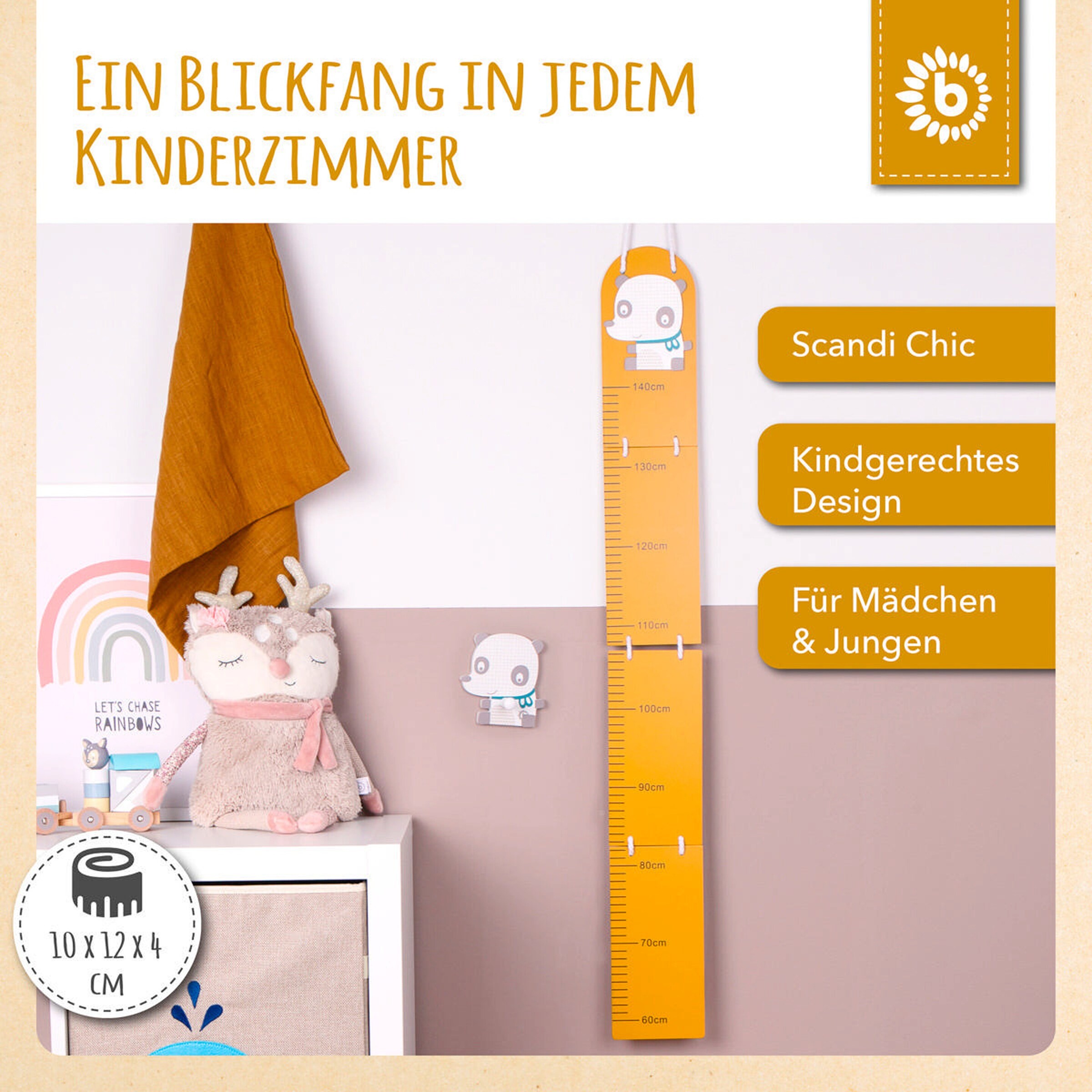 Bieco Kindergarderobe Panda Weiß