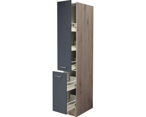 Flex Well Tiago Apothekerskast BxDxH 30 x 57 x 200 cm basaltgrijs mat gedemonteerd