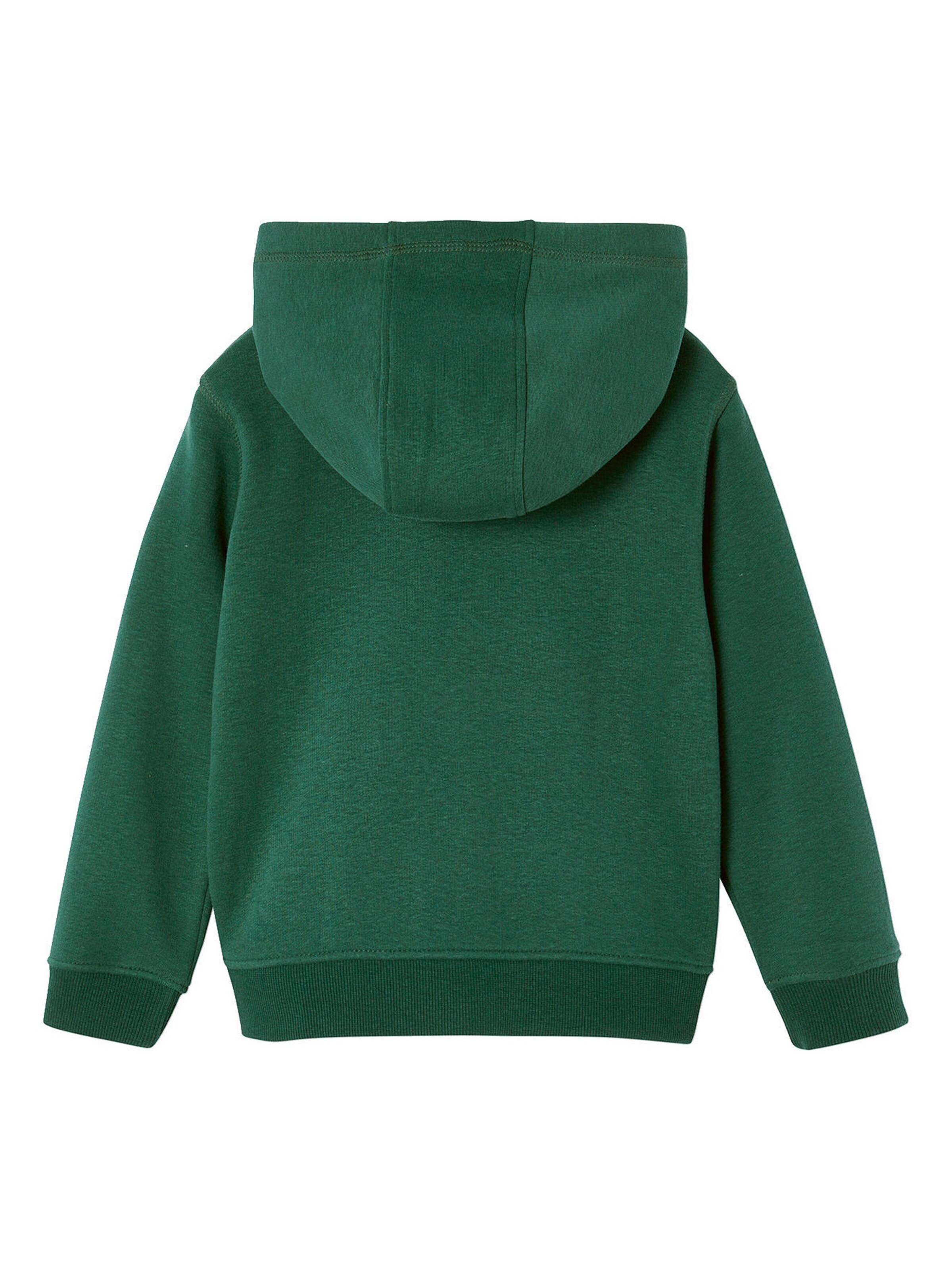 Vertbaudet Jungen Sport-Kapuzensweatjacke mit Reißverschluss BASIC tannengrün